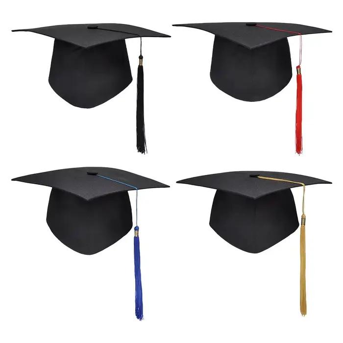 Chapeau de remise de diplôme noir pour adultes