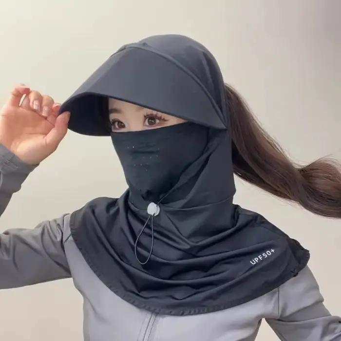 Casquette de protection solaire respirante intégrale avec large bord UPF 50+ et couvre-nuque long
