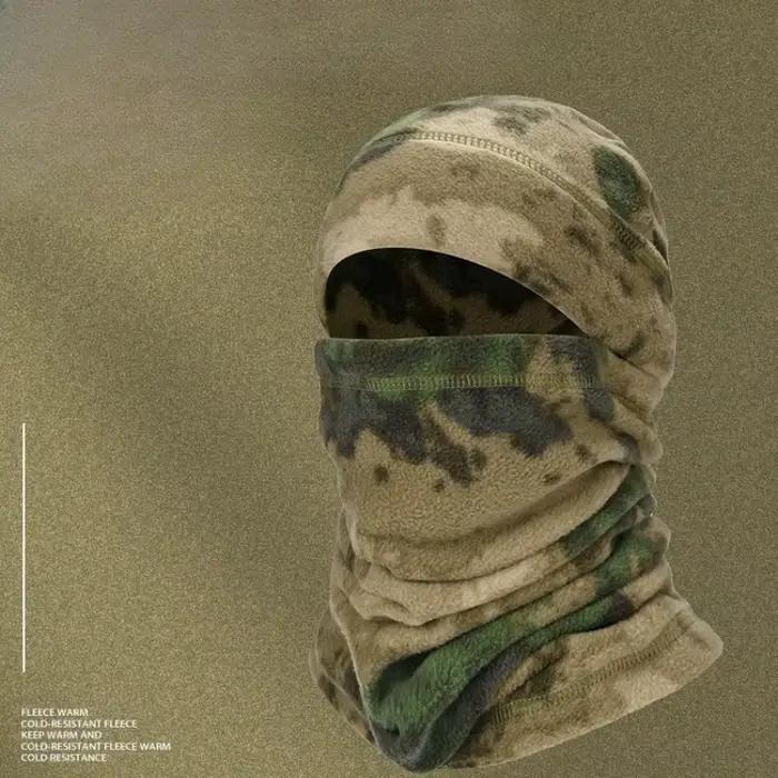 2 pièces de chapeaux et foulards hiver tête chaude en plein air épais vent chaud bavoir hommes Camouflage casquette