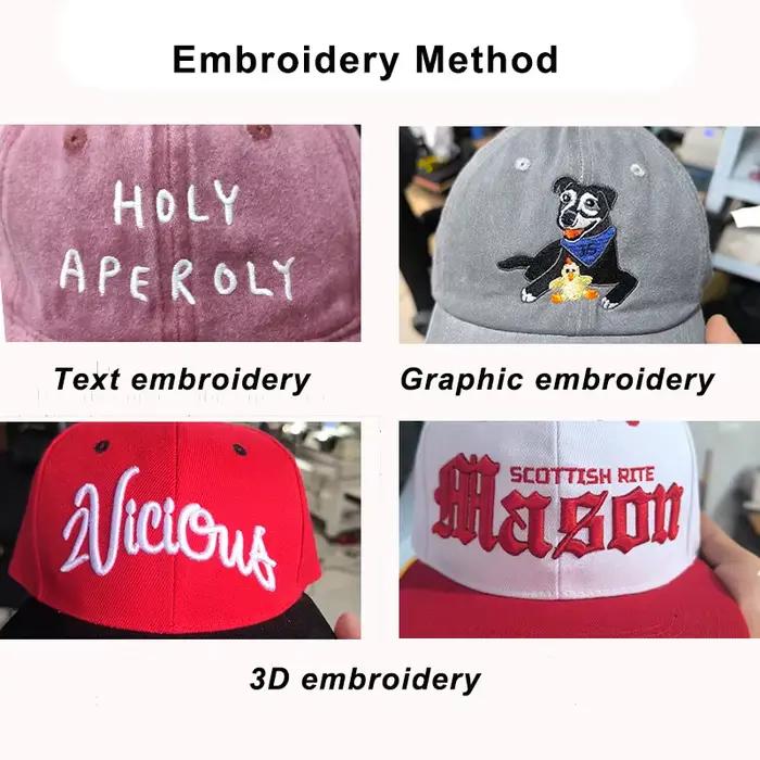 Casquette de baseball personnalisée avec broderie de logo