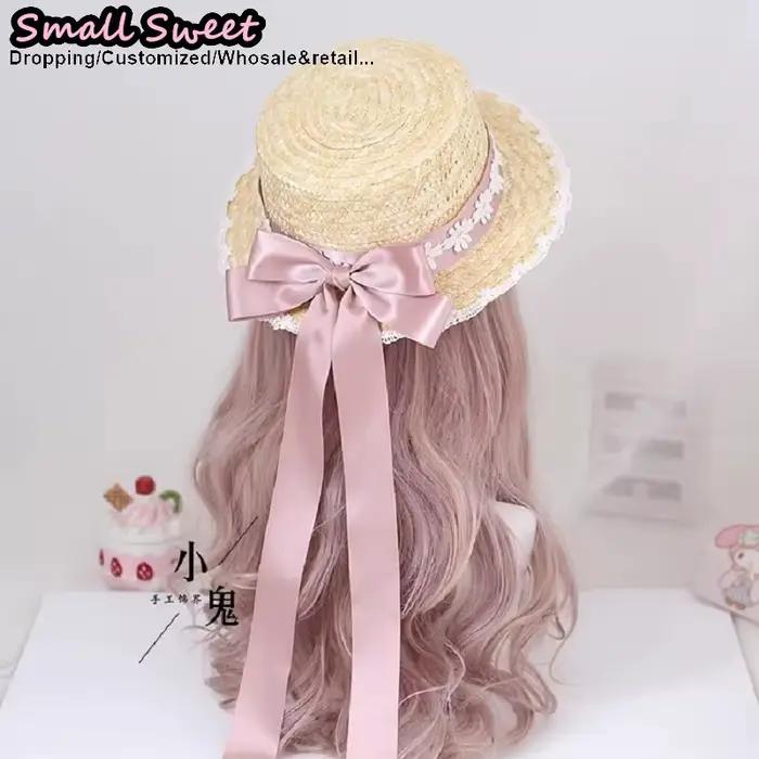 Chapeau de paille Lolita style petite boutique de bonbons