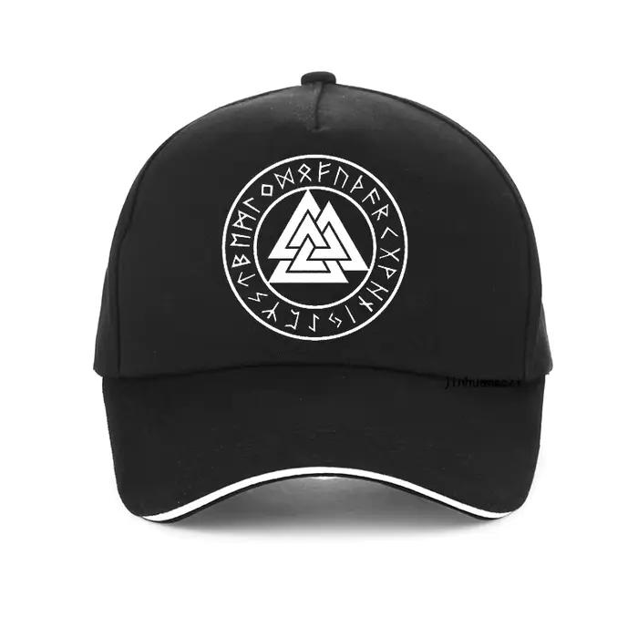 Casquette de baseball style nordique Viking avec perles runiques