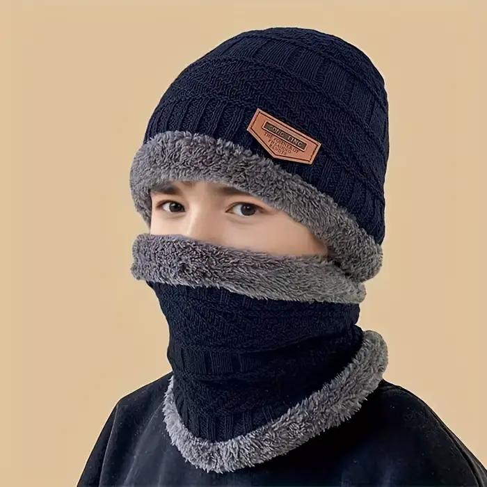 Ensemble de bonnets chauds épais pour garçons