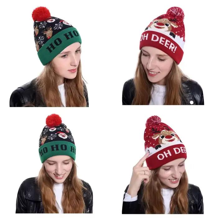 Chapeau de noël à lumière Led clignotante créative