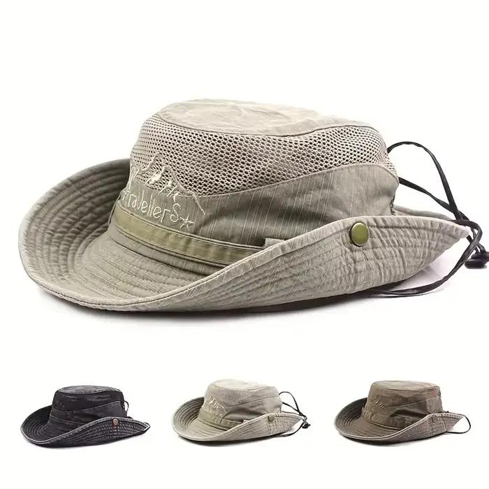 Chapeau de pêcheur en maille respirante pour hommes