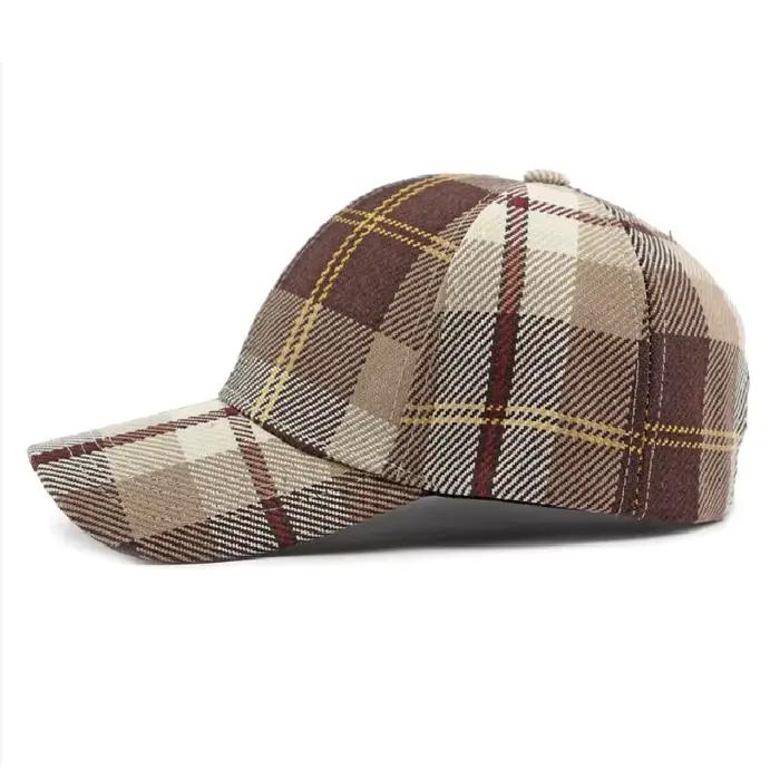 Casquette de baseball pied-de-poule vintage protection solaire polyester pour homme et femme quatre saisons sport occassions spéciales