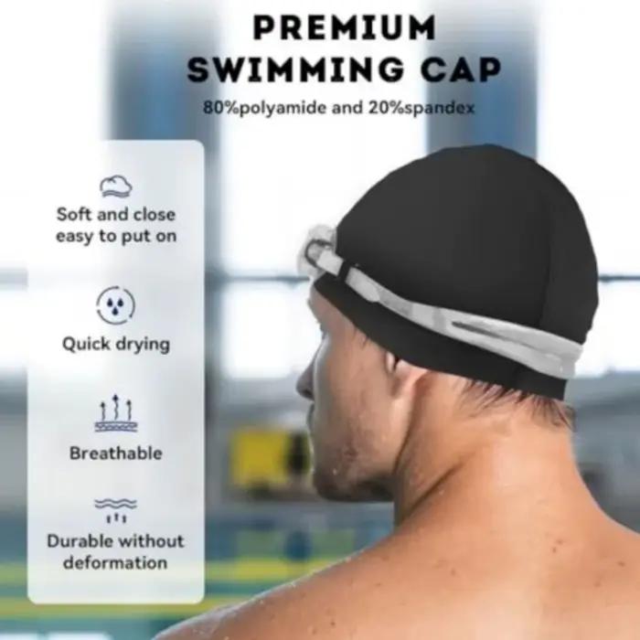 Bonnet de bain homme confortable et respirant haute élasticité pour nageurs et sportifs en eau libre occasions spéciales