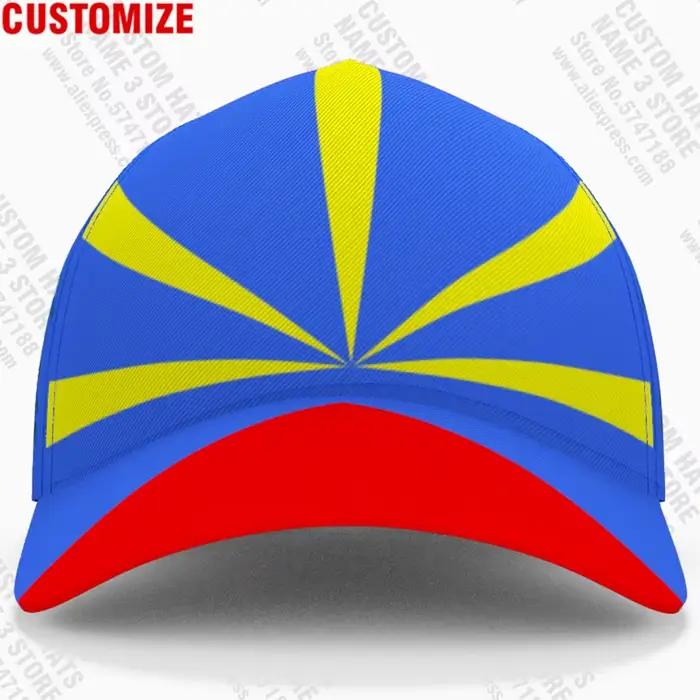 Casquettes de baseball de la Réunion avec nom et numéro sur mesure