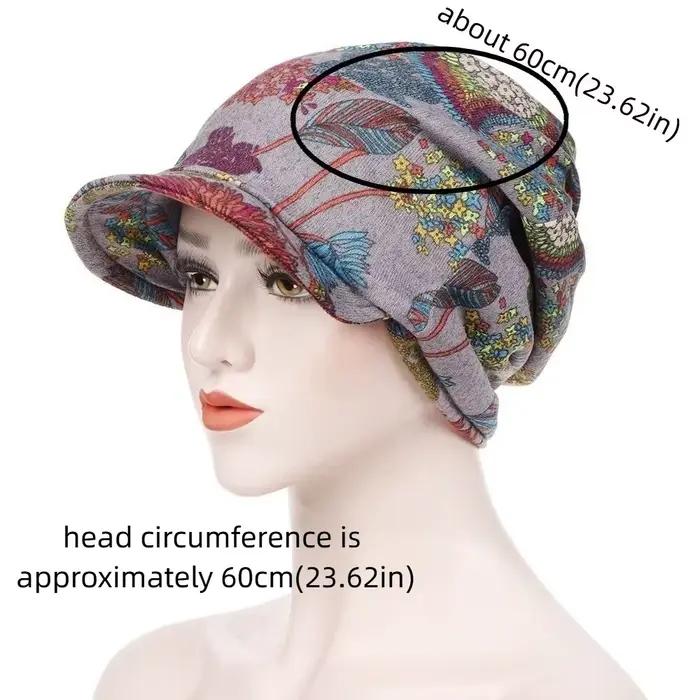 Casquette Chimio Confortable et Respirante à Visière Large en Coton