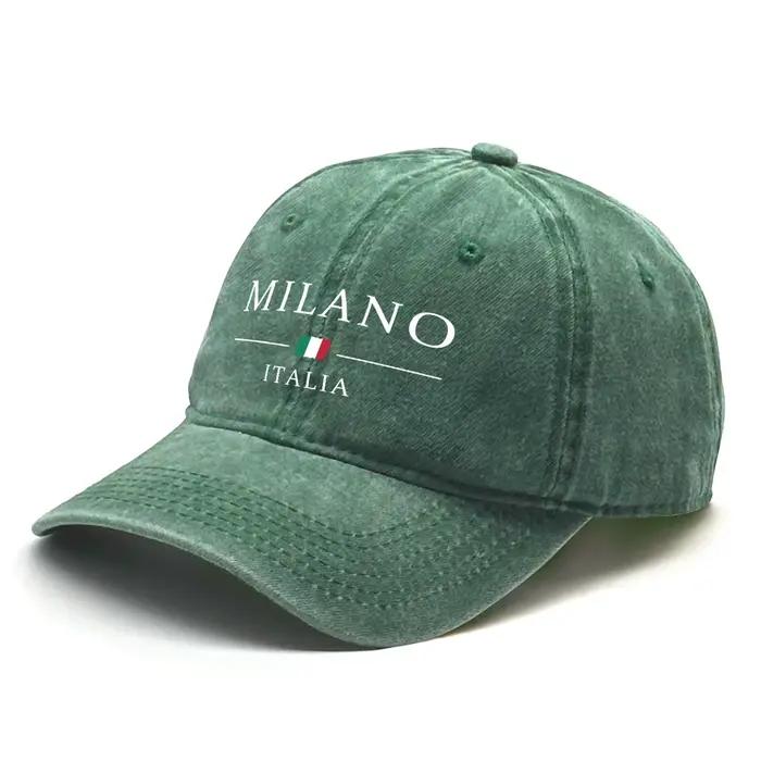 Casquette de baseball avec inscription « MILANO ITALIA »