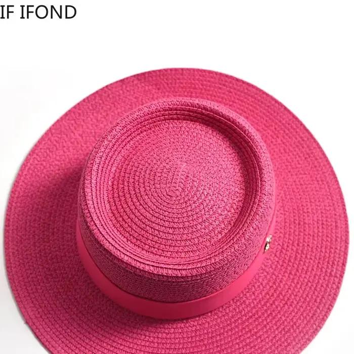 Chapeau de soleil en paille pour femmes