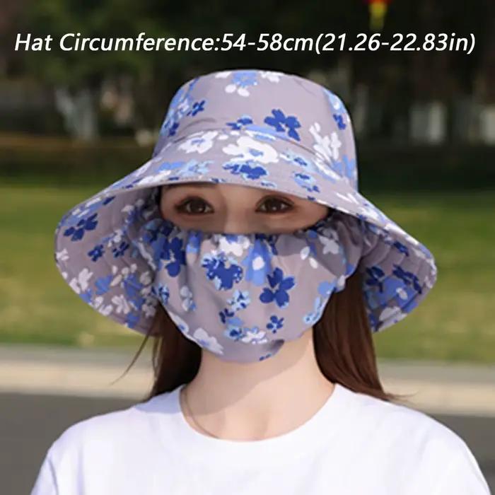 Chapeau de travail agricole à large bord anti-UV avec masque de protection du cou