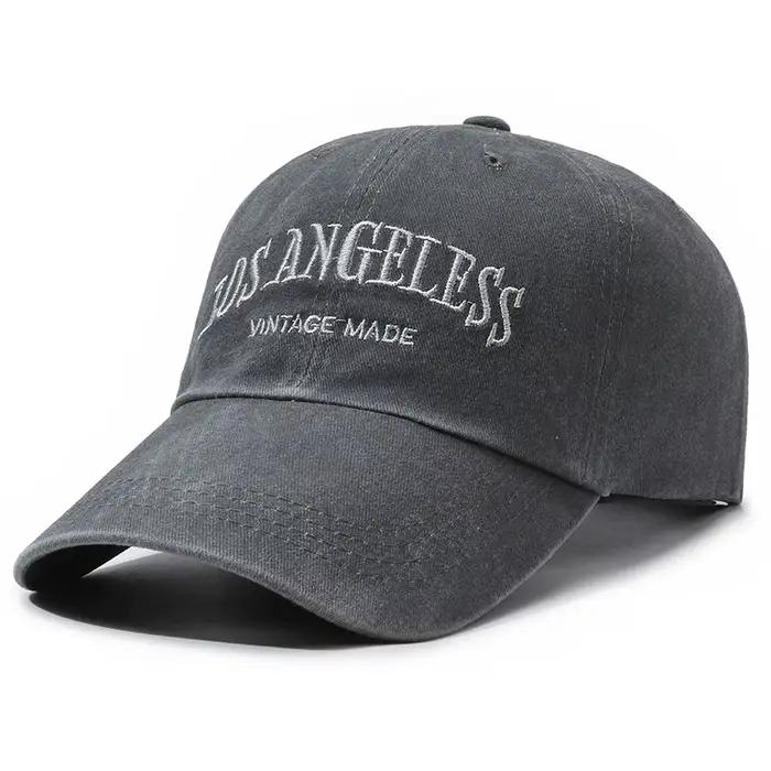 Casquette de baseball rétro américaine pour homme à visière large