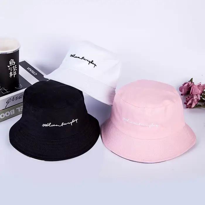 Chapeau de pêcheur avec lettres brodées pour femmes et hommes