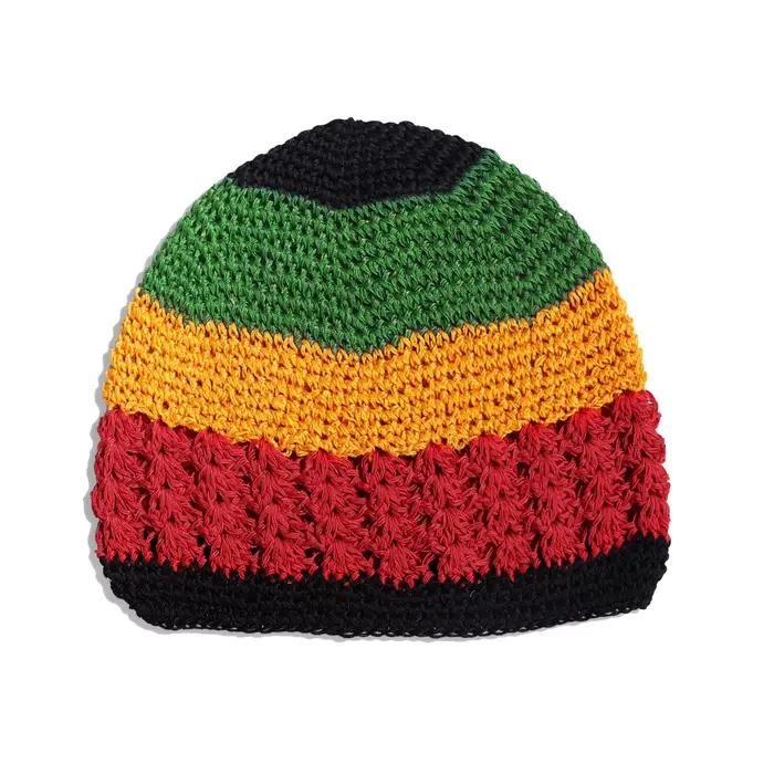 Nouveau Kufi casquette solide femmes hommes chapeaux de prière islamique islamique bonnet Kufi chapeaux Crochet à la main hiver garder au chaud accessoires