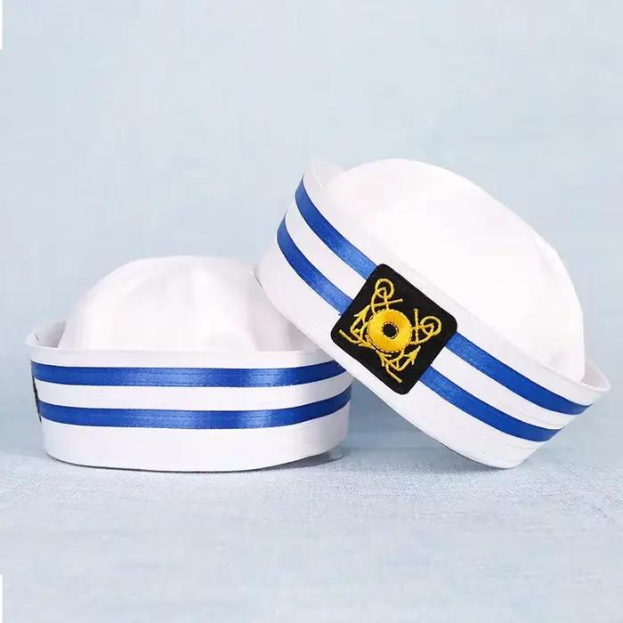 Casquette Militaire Bleue et Blanche Tendance pour Adultes et Enfants