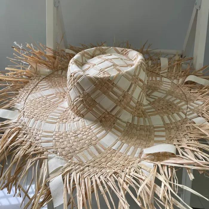 Chapeau de paille à large bord pour femme