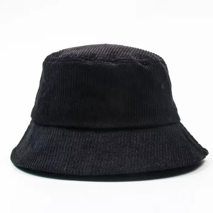 Chapeau de seau en velours côtelé rétro pour hommes et femmes style sport adapté aux quatre saisons et usages décontractés