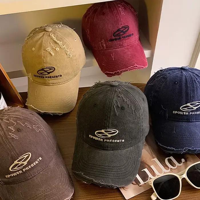 Casquette de baseball brodée de lettres rétro pour femmes