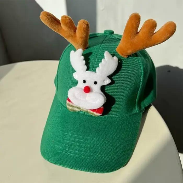 39bd Children Reindeer Baseball Hat pour filles femmes Horn