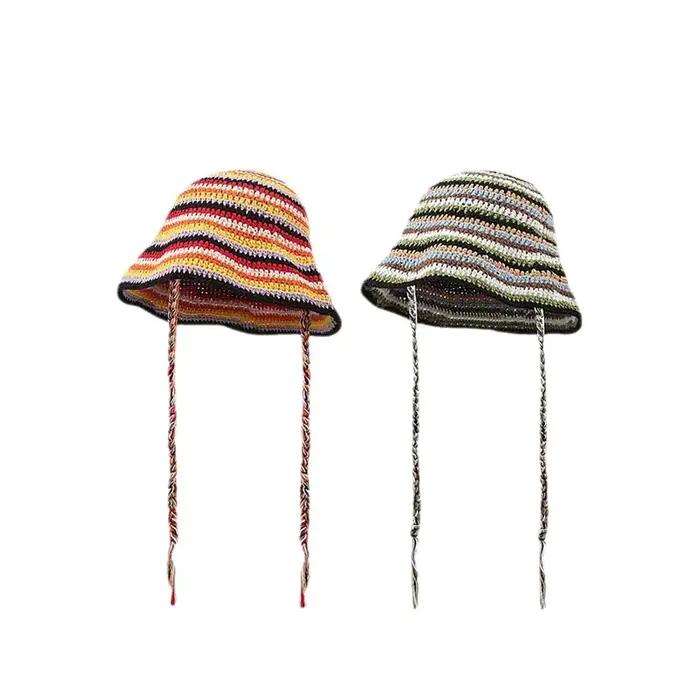 Chapeau de soleil tricoté à la main pour femmes