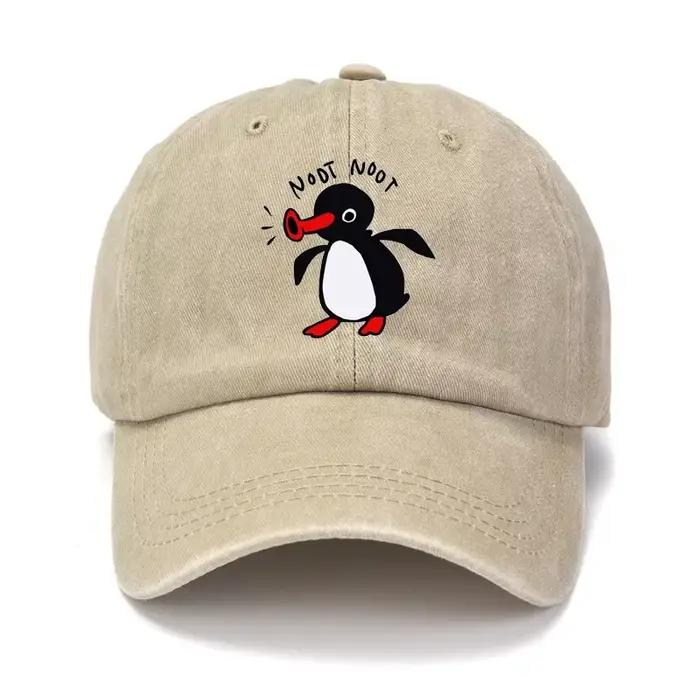 Nouveau Pingu Pinga pingouin TV impression casquettes de Baseball unisexe lavé Denim Noot papa casquette hommes femmes 100% coton visière Protection Snapback