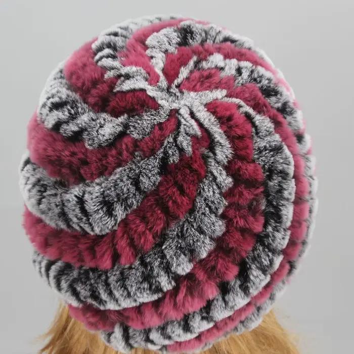 Chapeau en vraie fourrure de lapin Rex