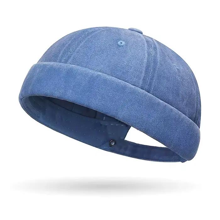 Casquette Hip-hop délavée style streetwear à visière souple - Chapeau de fermier unisexe et polyvalent