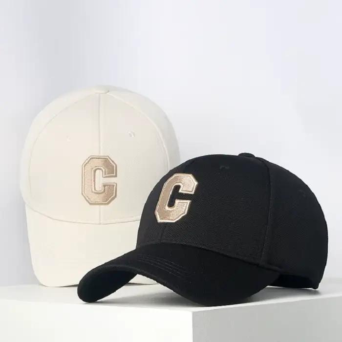 1 Casquette de baseball brodée lettre C pour homme
