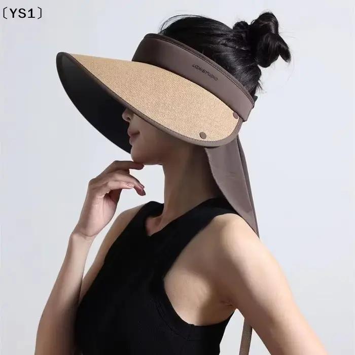 〔YS1〕Chapeau d'été pour femme à large bord en vinyle