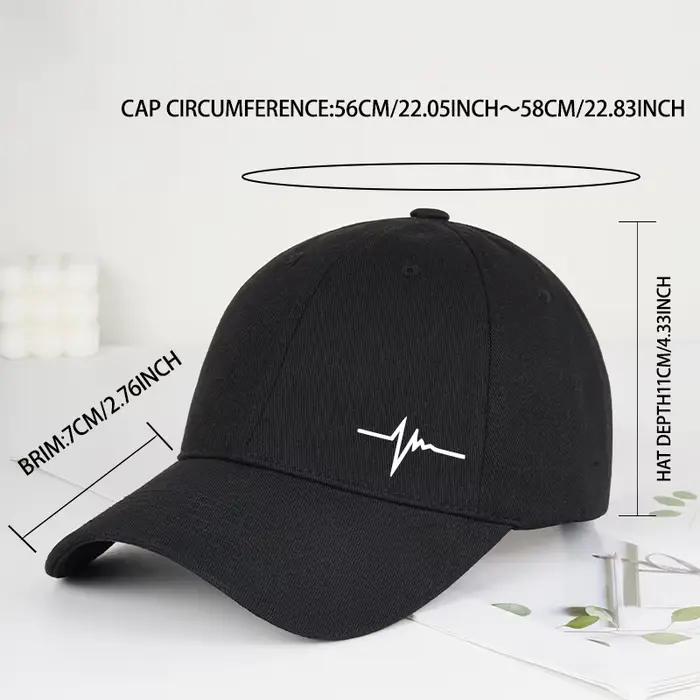 Casquette de baseball avec imprimé Heartbeat ECG Lifeline pour hommes et femmes