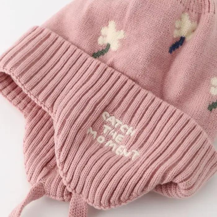 Chapeau de pêcheur en polyester doublé polaire pour enfants, coupe-vent, à lacets, pour 4-6 ans, style sportif, protection thermique des oreilles, occasions spéciales
