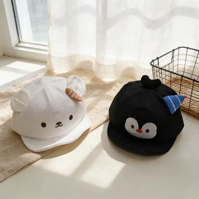 Casquette de baseball I LOVE DAD pour bébé, motif dessin animé mignon, visière souple, protection solaire, ajustement facile, pour nourrissons et tout-petit, occasions estivales et familiales