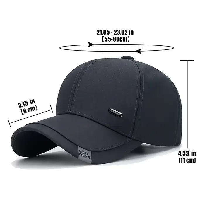 Casquette de baseball en coton pour hommes d'âge moyen