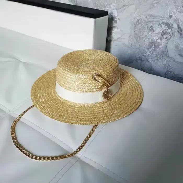 JOStrap-Chapeau de joueur en paille pour femme