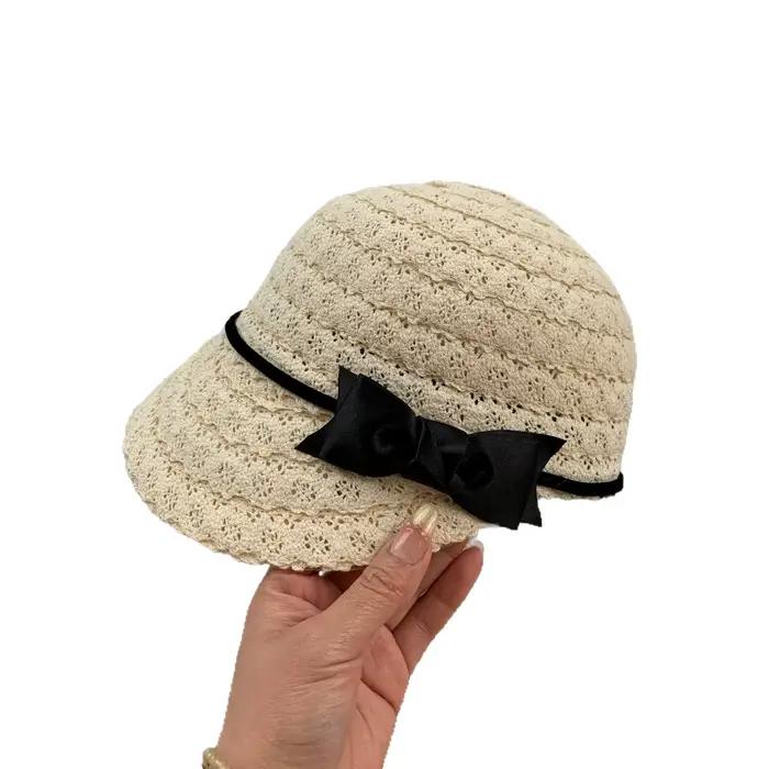 Chapeau Équestre Élégant à Large Bord avec Nœud Tressé
