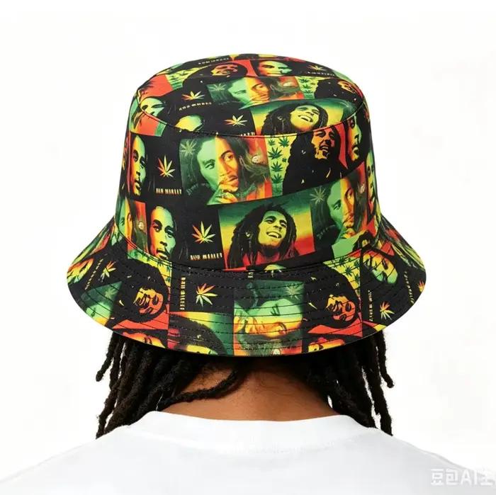 Chapeau Bob Marley Rasta réversible protection solaire UPF 50+ pour hommes et femmes style sport vintage retro plage festival occassions spéciales