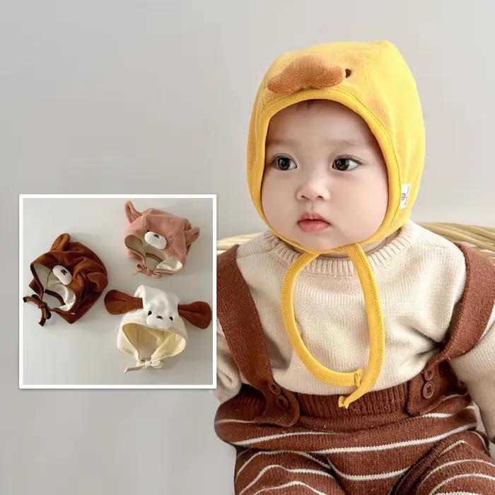 Mignon bébé Bonnet chapeau automne hiver Protection des oreilles nouveau-né infantile casquette doux coton