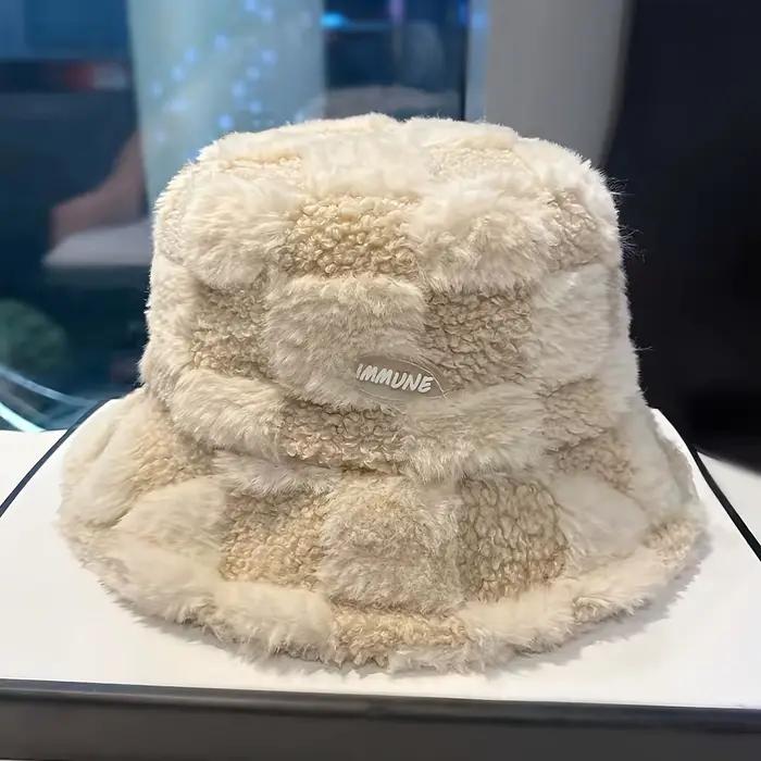 Chapeau de pêcheur coton motif grille pour femmes style sportif ajustable pour toutes les saisons activités extérieures cadeau idéal