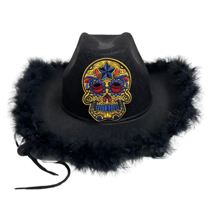 Chapeau de cowboy noir pour hommes et femmes