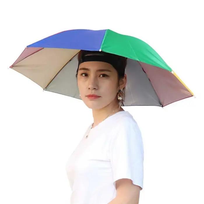 Chapeau parapluie de pluie pliable pour hommes et femmes