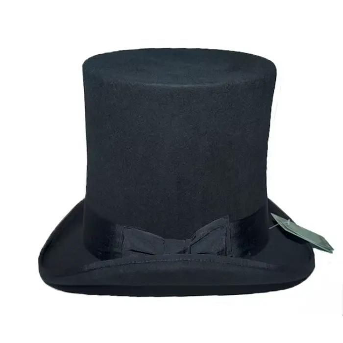 Chapeau haut de 25cm, cylindre traditionnel en laine