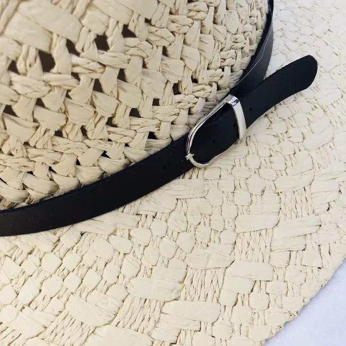 Chapeau de Cowboy en Paille Creuse pour Homme et Femme