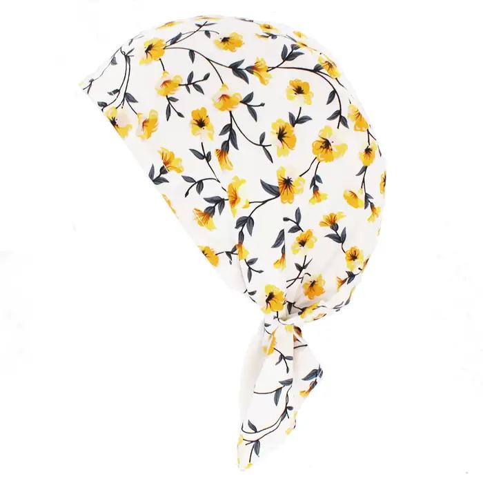 Chemo Skullies Beanie fille Bandanas floraux femmes mode Turban tête enveloppement pour perte de cheveux casquette chapeaux dame Rural femme HT223