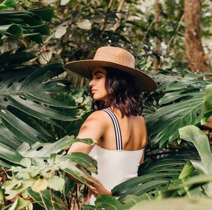 Élégant-Chapeau en Paille Fine à Large Bord pour Homme et Femme