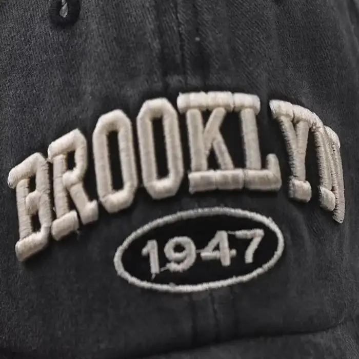 Nouveau chapeau de Baseball brodé en coton Brooklyn