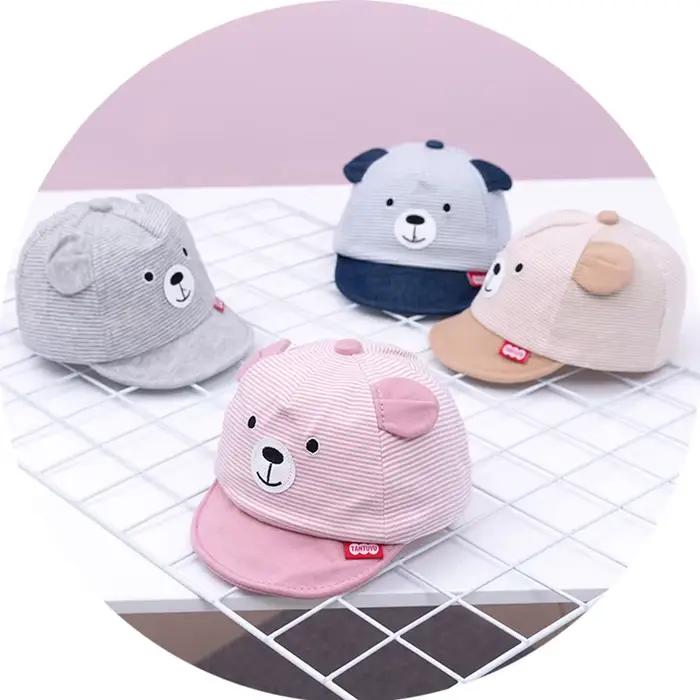 Casquette de Baseball bébé ours nouveau printemps été mignon dessin animé solide chapeau de soleil garçons filles coton