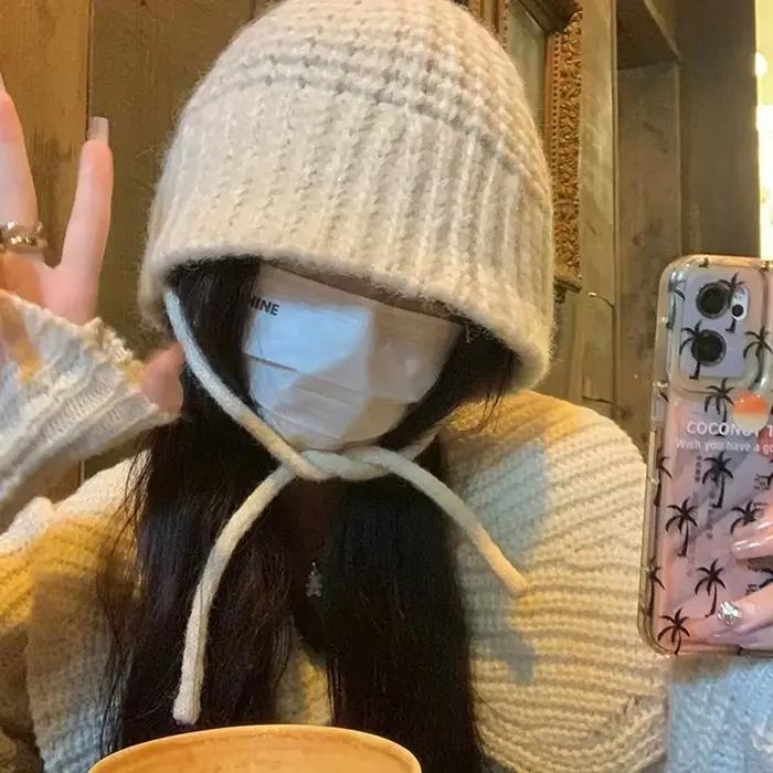 Chapeau tricoté en laine pour femmes
