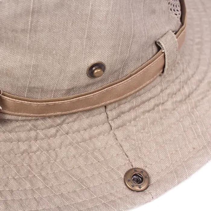 Chapeau de seau en coton pour homme protection solaire randonnée plage pêche jungle été extérieur sport style moderne
