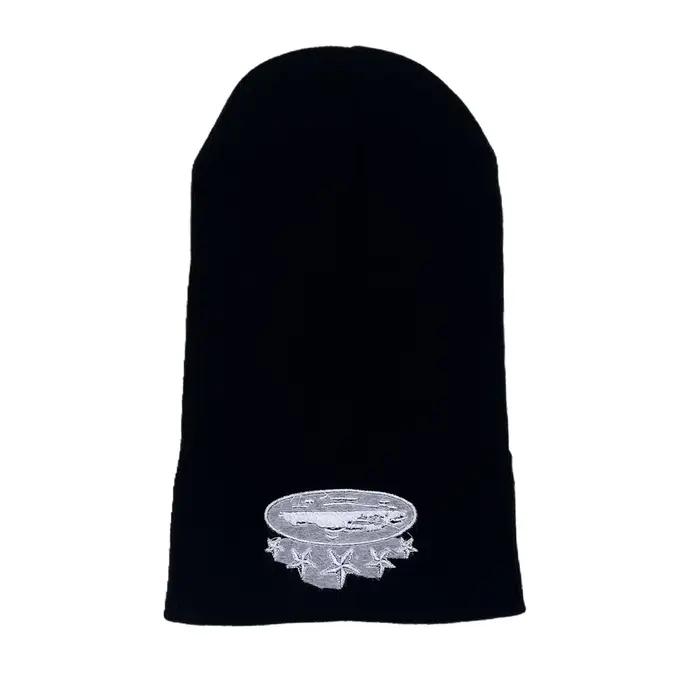 Mode d'hiver chaud tricoté chapeau diable île broderie